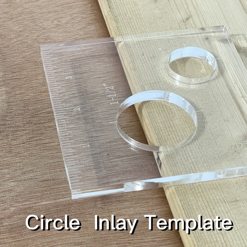 Monliful Pack of 4 Circle Inlay Template Set Router Templates