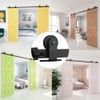 TSMST 12FT Sliding Barn Door Hardware Kit for Double Wood