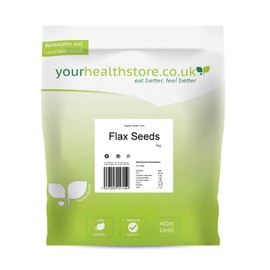 yourhealthstore yourhealthstore Flaxseed 1kg, 100% Natural, Brown Linseed, Gluten Free, Vegan, (Recyclable Pouch)
