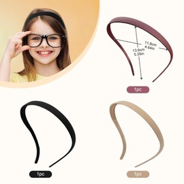 Pack of 3 Zigzag Headbands, Shark Tooth Hair Comb, Zigzag Headband with Clips, Hard Headbands, Plastic Zigzag Headband for Women and Girls (Matte Black, Sand Khaki, Matte Brown)