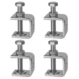 MCSDFN 4 Pack Stainless Steel C Clamps 1" with Stable Wide Jaw Opening, Small C-Vise Clamps Heavy Duty U Clamp for Metalworking Woodworking Welding Mounting