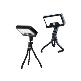 Solar Light, Outdoor, Sensor Light, Outdoor, Solar, Motion Sensor, Security Protection, 800 Lumens, Ultra Bright, 2,400 mAh Large Capacity, 92 LEDs, Flexible Tripod, 360 Degree Adjustment Lamp, Rechargeable, USB Chargeable, IP65 Waterproof, Daylight White, Entryway, Parking Lots, Gardens, Fences, Camping, Earthquakes, Power Outages, Tsunami, Tsunami, Typhoon, Disaster Preparedness (2 Pcs) (2)