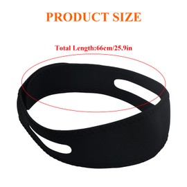 Anti-Snoring Chin Straps, Snore Reduction Devices, Anti Snoring Belt, Anti Snore Device for Snoring Reduction, Stop Snoring Chin Strap, Skin Friendly, for Men Women Better Sleep (Black)