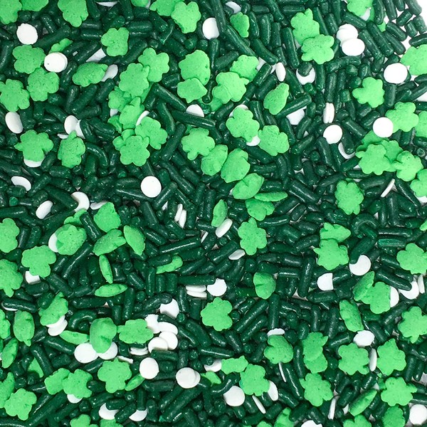 St Patrick's Day Baking Cupcake Cake Decoration Confetti Sprinkles Cake Cookie IceCream Donut Jimmies Quins - 6oz (Classic)
