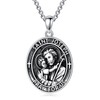Seiyang St Joseph Necklace Patron Religious Protector Necklace Sterling Silver