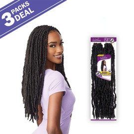 Sensationnel Crochet Braids Lulutress 2X Skinny Butterfly Locs 18" (3-pack, 1B)
