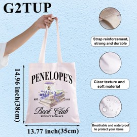 G2TUP Penelope & Colin Tote Bag Penelope Fans Gift Penelope 's Book Club Shoulder Bag Colin & Penelope Merch, Penelope 'S Book Club