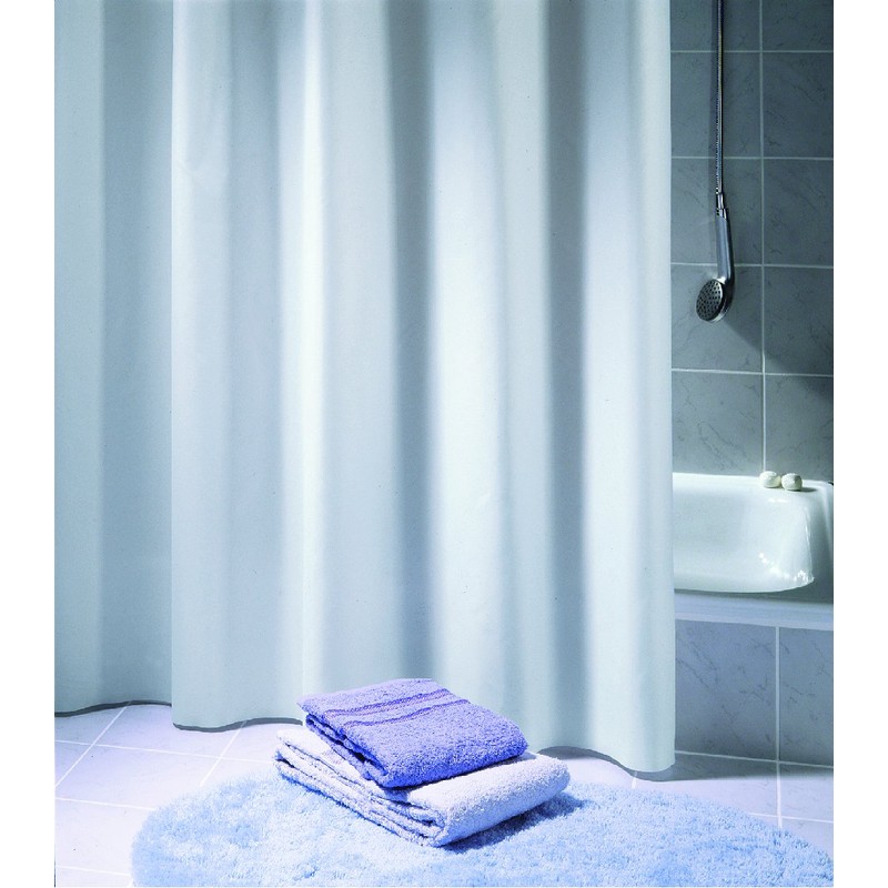 Spirella Anti-Schimmel Duschvorhang Securitas Anti-Bakteriell, Polyester 180x200cm Weiß - Made