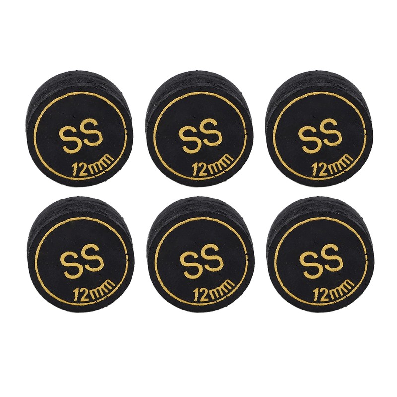 6pcs Pool Billiard Cue Tips 12mm Billiard Pool Cues Tips
