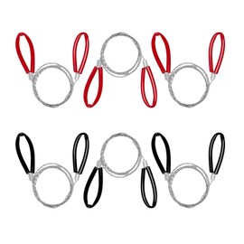 Pack of 6 Stainless Steel Wire Saw, 70 cm Cable Saw with Loops, Hand Chainsaw, Pocket Saw, String Saw, Portable Small Survival Equipment for Camping, Garden, Outdoor (Red, Black)