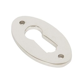 From the Anvil 83810 Oval Escutcheon, Polished Nickel Plate