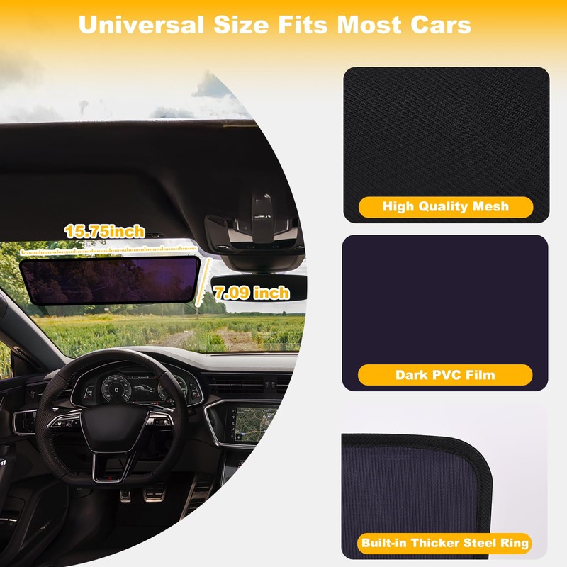 XCBYT Square Car Window Shades for Windshield & Side Windows,