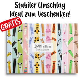 LEGAMI Pen Set 13 Erasable Gel Pens with FREE Sturdy Gift Envelope