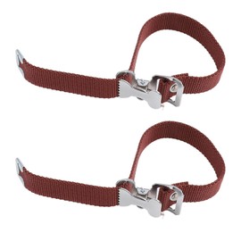 1 Pair Drywall Stilts Leg Band Straps Replacement, Brown Canvas Adjustable Leg Fixation Strap Kit