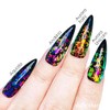 DAILY CHARME Iridescent Nail Art Mermaid Flakes Decoration (Mermaid Andrina),
