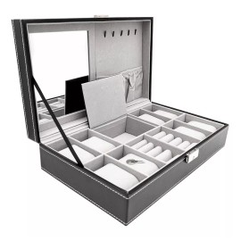 Exhivit Estuche Exhibidor P/joyería  / Porta Reloj 8 Color Negro