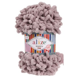 Alize Puffy feine Babydecke, kleine Schlaufen, 100 % Micropolyester, weiches Garn, 400 g, 268 – Taube