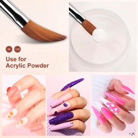 LEDSUUEI 8/12 Acrylic Brushes for Nails: Nail Brush for Acrylic Powder for Nails Acrylic Liquid Brush for Gel Nails Nail Brush Nail Art Brush Acrylic Powder Acrylic Nail Set Gift Set Women