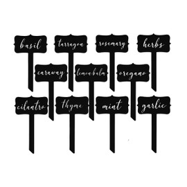 ROCC RUSTED ORANGE CRAFTWORKS CO. Window Garden Markers (5 Pack) – 60+ Varieties, Metal Plant Markers for Outdoor Use, Weather-Resistant Labels & Tag Stakes for Herbs, Vegetables & Flowers