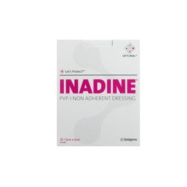 Inadine Iodine Non-Adherent Dressings 5cm x 5cm (x25) by Systagenix