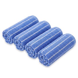 Blue White Stripe Hand Towels 4 Pack, 14.6x14.6 Inch Cotton