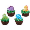 Cute Dinosaurs Cupcake Rings Birthday Party Favors - 24 pc