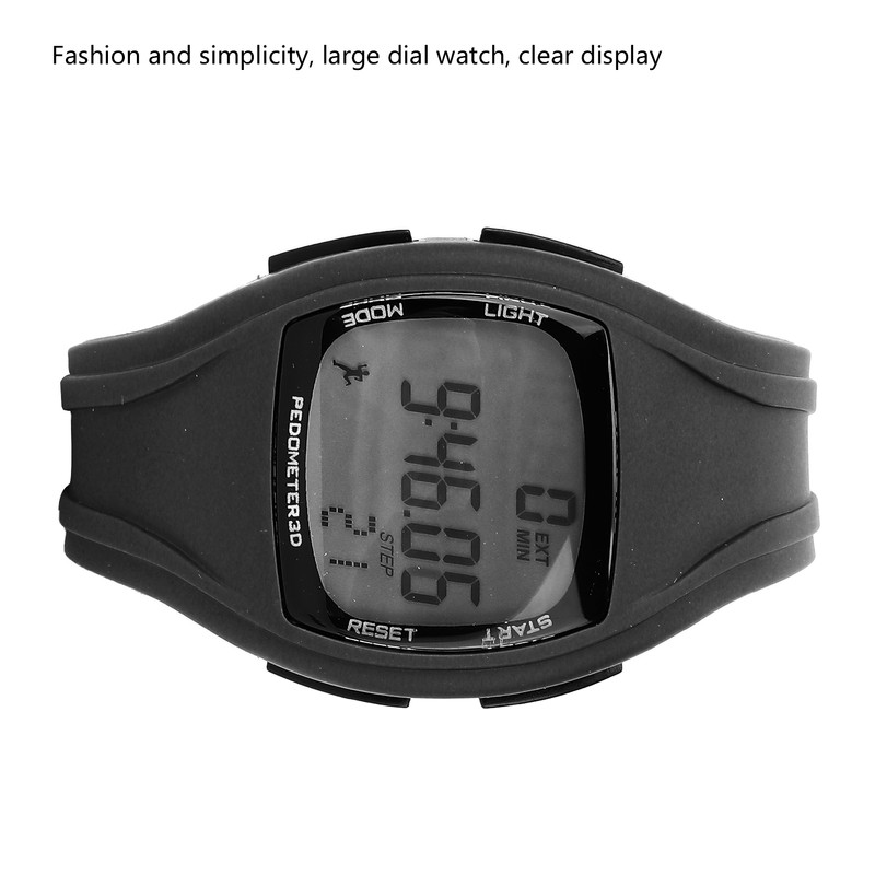 Multifunction Waterproof Intelligent Wrist Watch Sports Digital Step Counter WatchesBlack