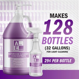 Active Element Bathroom Cleaner Concentrate- Makes 64 Gallons -Multipurpose Foaming Spray for Tub and Tile, Shower, Sink, Bathtub and Toilet