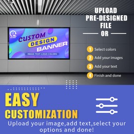 Custom Vinyl Banner by EKSPRINT, 13OZ Banners and Signs Customize for Indoor and Outdoor, Custom banner | Banners Customize for Business, Birthday, Party, School, Shop-(3X9Ft)