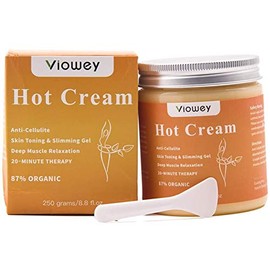 Crema de masaje caliente, crema caliente de celulitis, quemador de grasa reafirmante para apretar la piel, pérdida de peso, moldeador corporal, 8.5 onzas