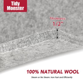 Wool Pressing Mat for Quilting, 100% Wool from New Zealand, Portable Felted Wool Ironing Mat Pad Blanket for Quilter, Sewing, Quilting Supplies and Notions 15''x12''