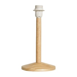 MiniSun Single Stem Natural Light Wood Table Lamp Base