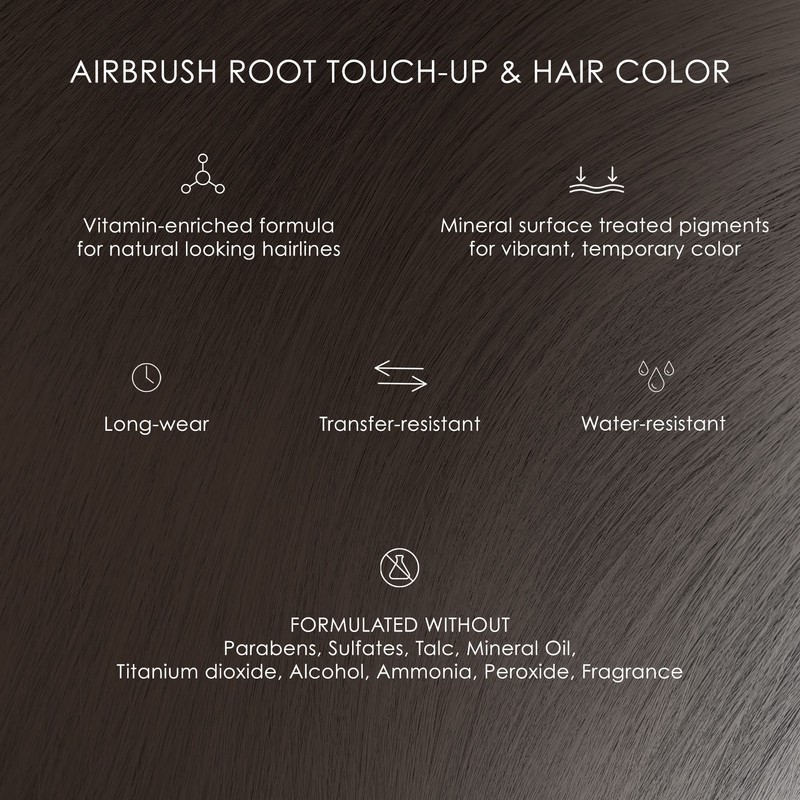 Temptu Airbrush Root Touch-up and Hair Color- Jet Black