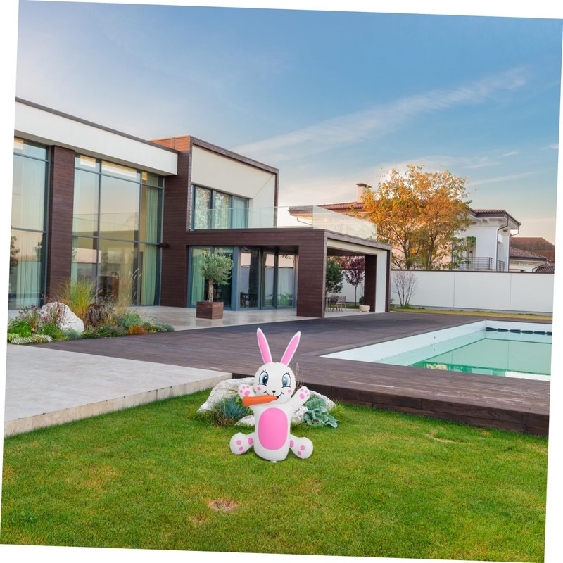 MERRYHAPY Giant Inflatable Easter Bunny Statue for Yard Decorations Easy