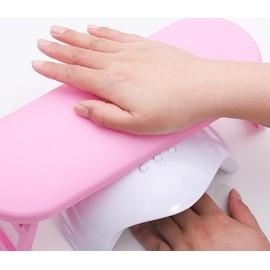 Nail Arm Rest, Foldable Nail Hand Rest Nail Hand PillowNails Cushion Hand Holder,Adjustable Nail Hand Rest Stand Arm Rest Nail Tech Must (Pink, 29.8 * 10.2CM)