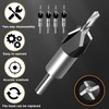 LUMOOM 6-Piece Countersink Drill Bit Set with Adjustable Depth Stop,