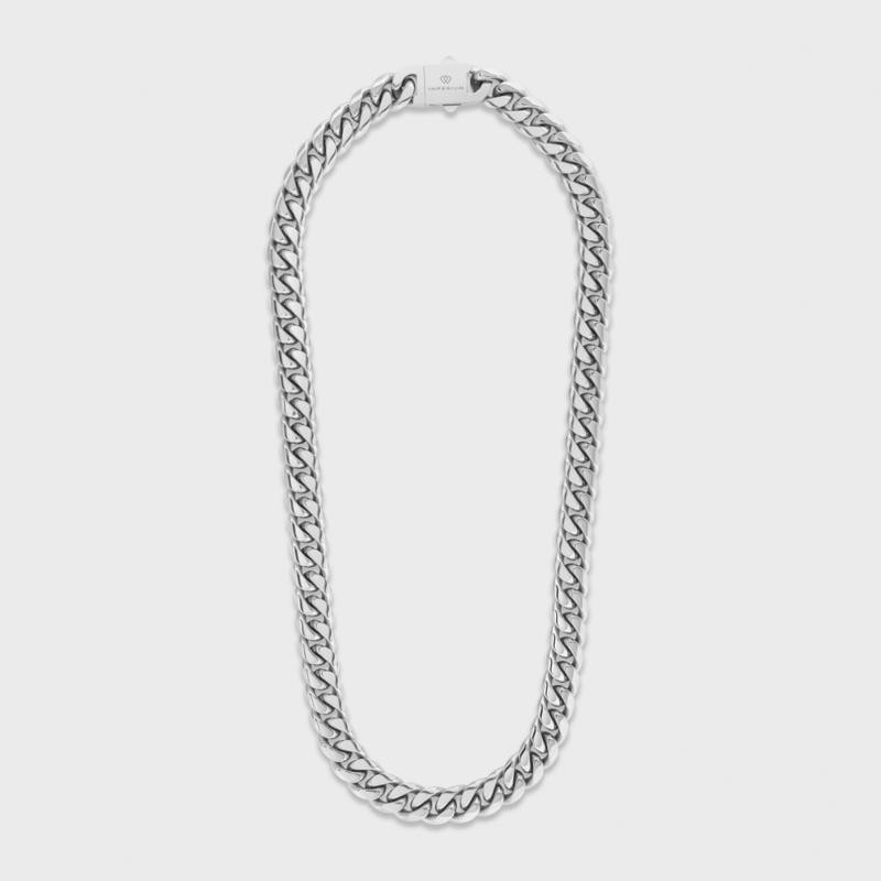 Cuban Link Chain (Silver) - 12mm - Length: 24"