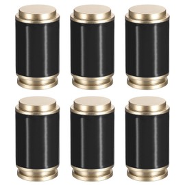 sourcing map Curtain Rod Finials, 6 Pieces PP Curtain Rod Headboard Modern Window Curtain Rod End for 28-30mm Diameter Rods (Black)