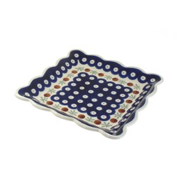 Bunzlauer Keramik Dessert Plate Square 16.4 x 16.4 cm in Decor 41