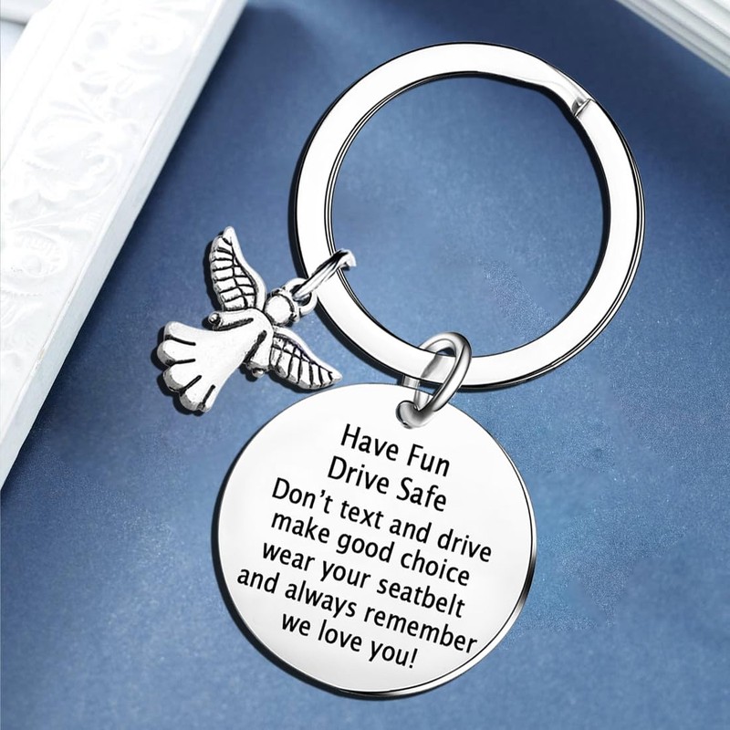 MADHAHEFU Passed Driving Test Gifts Drive Safe Keyring Learner Driver