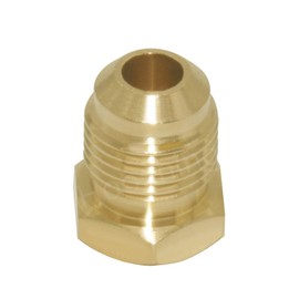Hooshing 3/8" Tube OD Brass Flare Plug, SAE 45 Degree Flare Tube Fitting Seal Plugs, 2 Pack