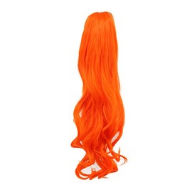 karlery Curly Clip In Thick Claw Drawstring Ponytail Multi-colored Hair Pony Tail Hair Extension (Orange)