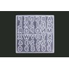 Padico 404117 UV Resin Soft Mold, Alphabet