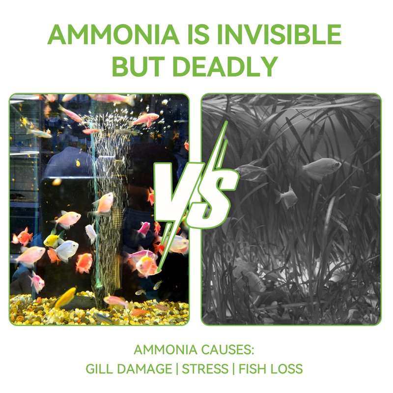 Yiffer 75-Count Ammonia Test Strips for Fish Tank, Freshwater &