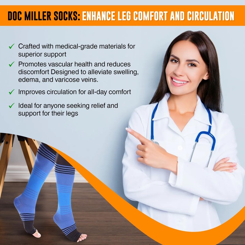 Doc Miller Toeless Compression Socks for Women & Men –