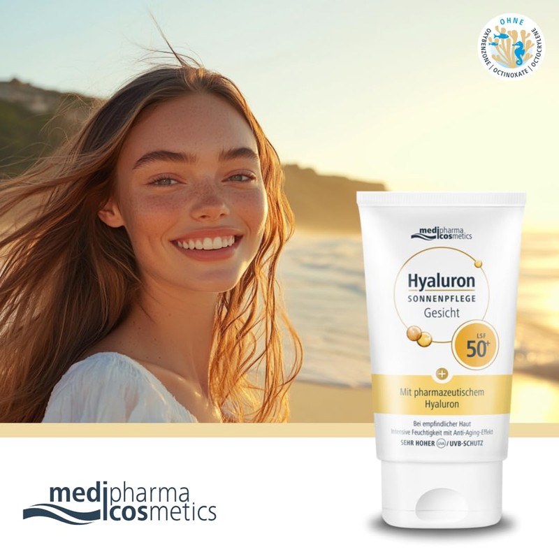 medipharma cosmetics Hyaluronic Sun Care Face Cream SPF 50+ 100