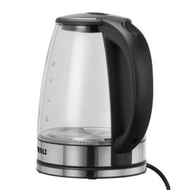 Emerald Glass Tea Kettle, Countertop Electric Kettle Water Boiler Heater, 1.8 L, Clear