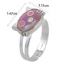 Carykon 2 Pcs Cat Mood Ring Retro Style Adjustable Ring