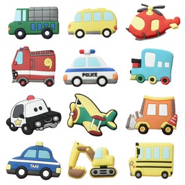 Tadpolez Pack of 12 Children's Fridge Magnets, Car, Vehicle Fridge Magnets, Car Fridge Magnets for Fridge Baby Educational Toy (Car)