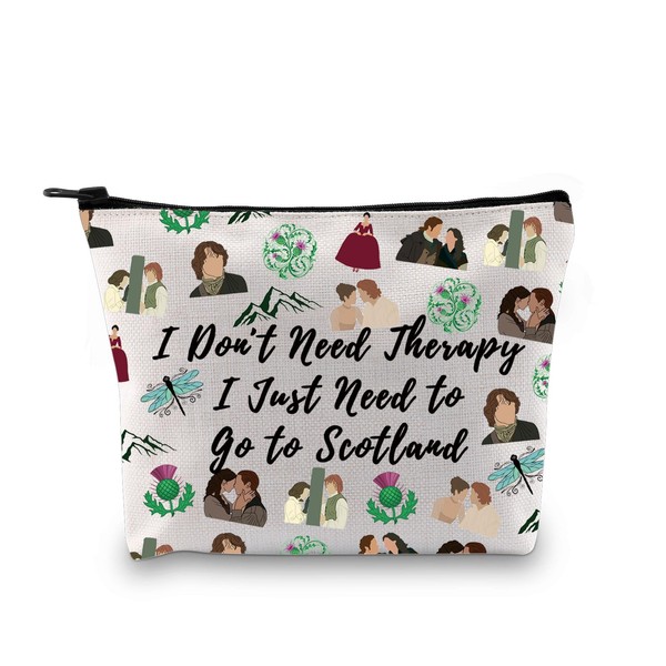 Sasenach Inspired Scottish Thistle Flower Makeup Bag I Don't Need